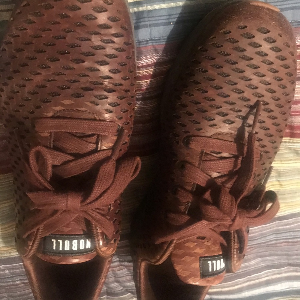 No Bull Leather Coffee Trainers